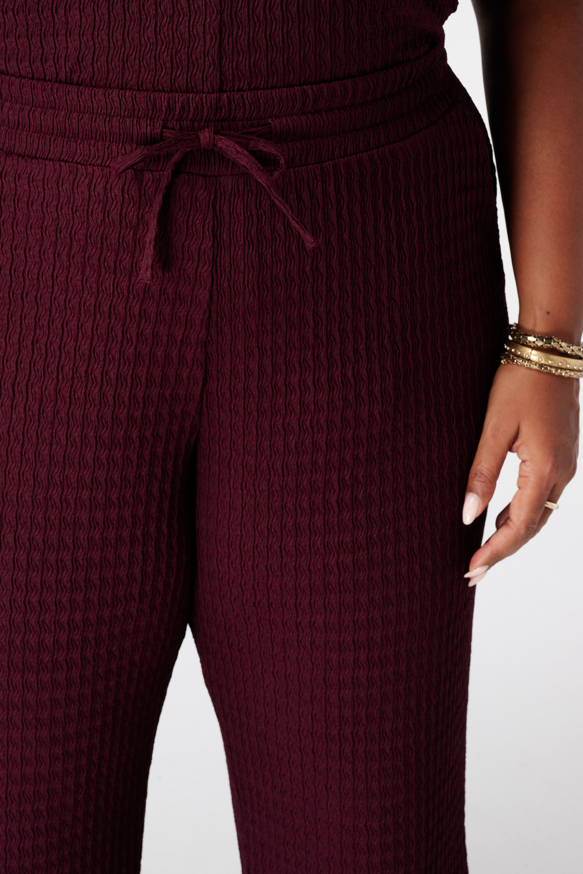 Pantalon avec taille &eacute;lastique image number 4