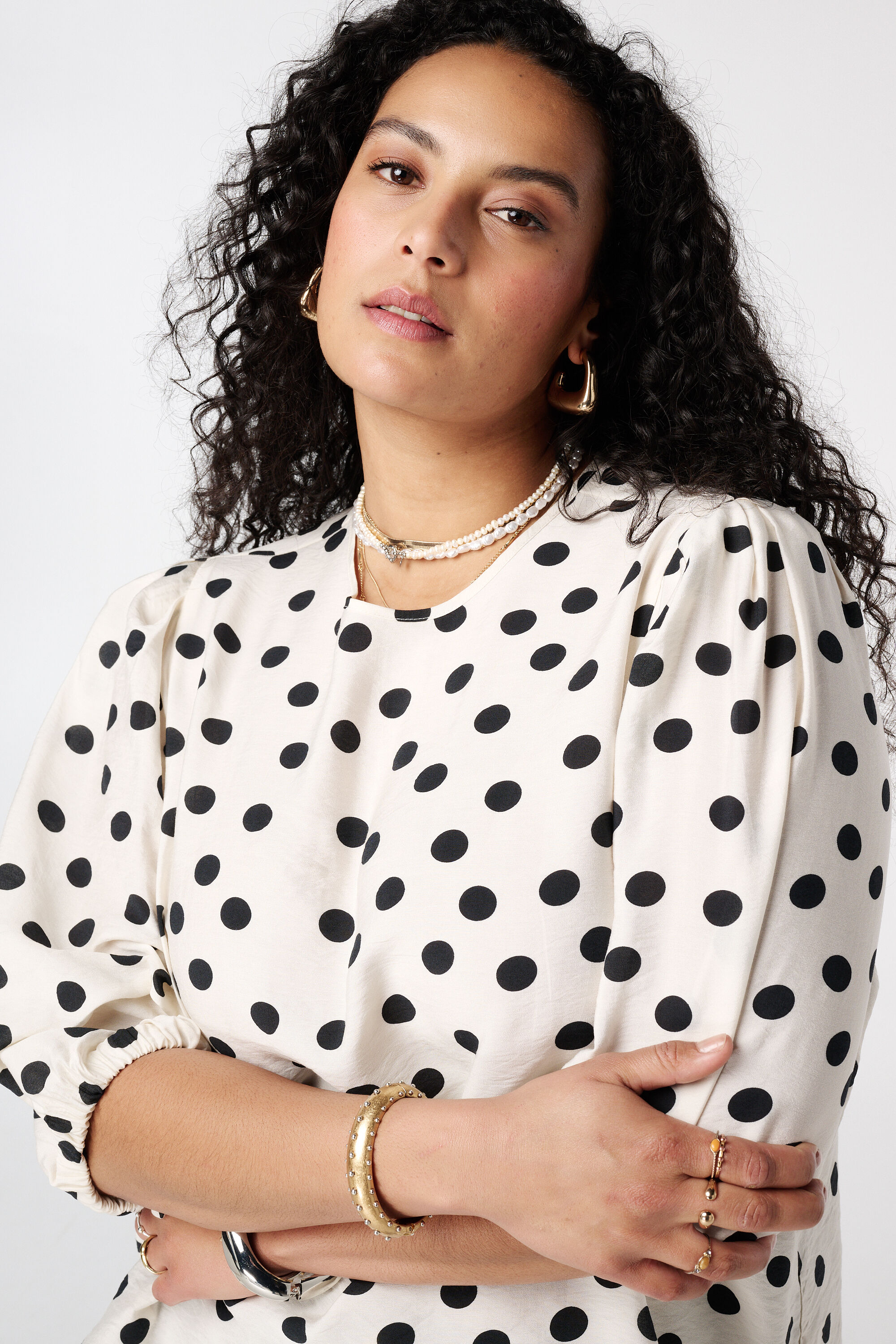 Blouse &agrave; pois image number 4