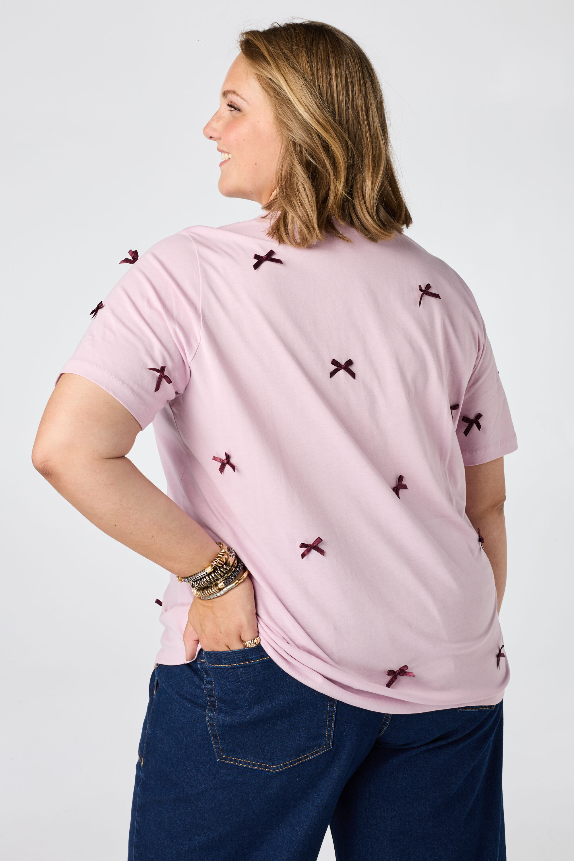 T shirt avec n&oelig;uds en satin image number 3