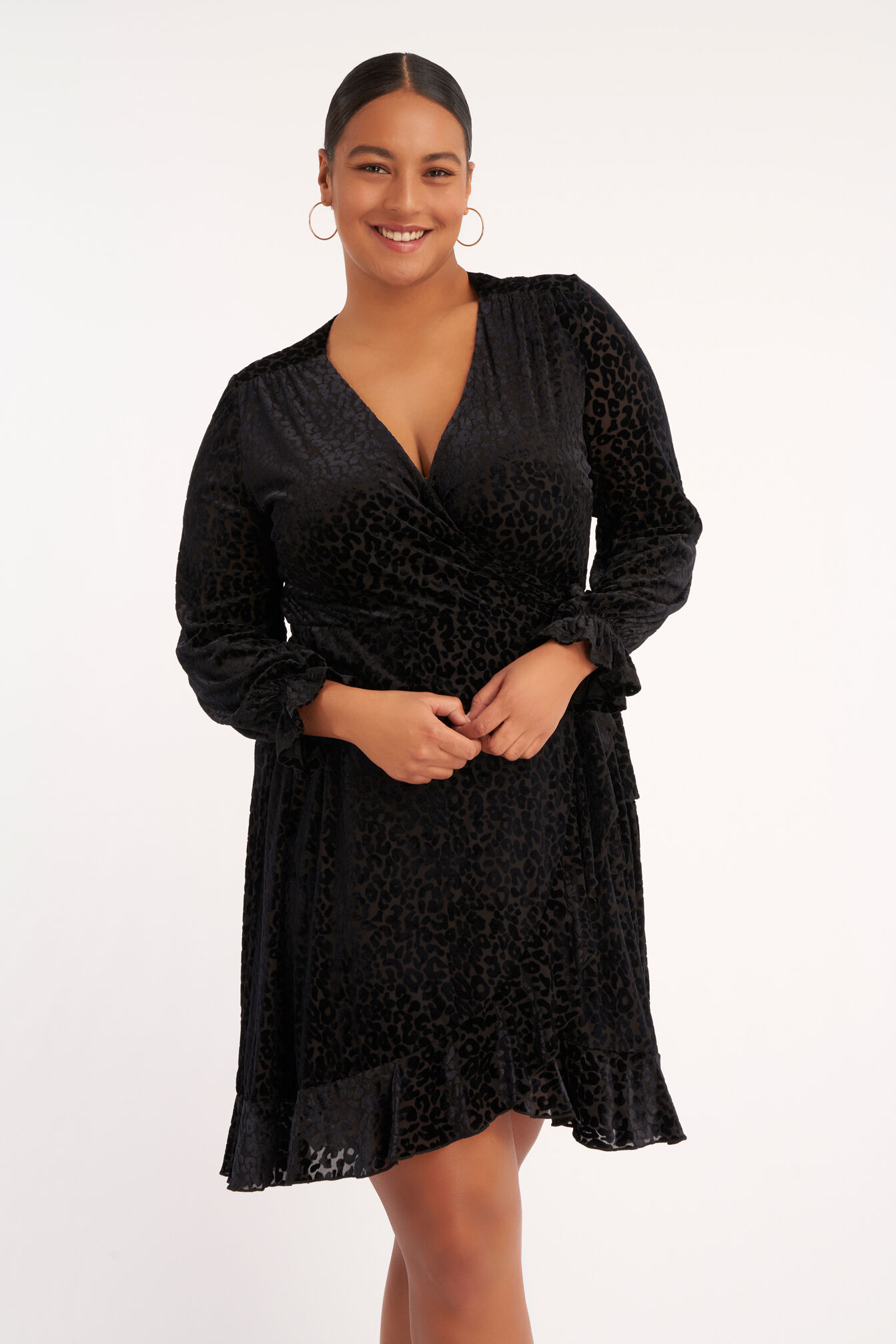 Robe portefeuille &agrave; imprim&eacute; l&eacute;opard image number 6