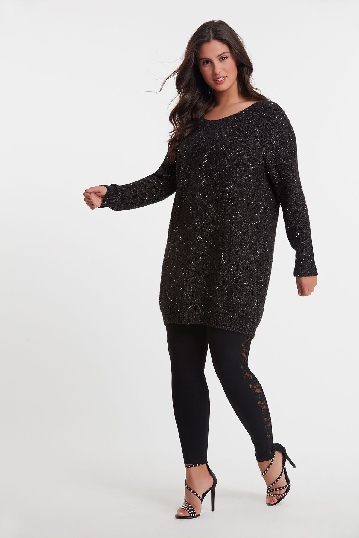 Pull-over &agrave; paillettes image number 3