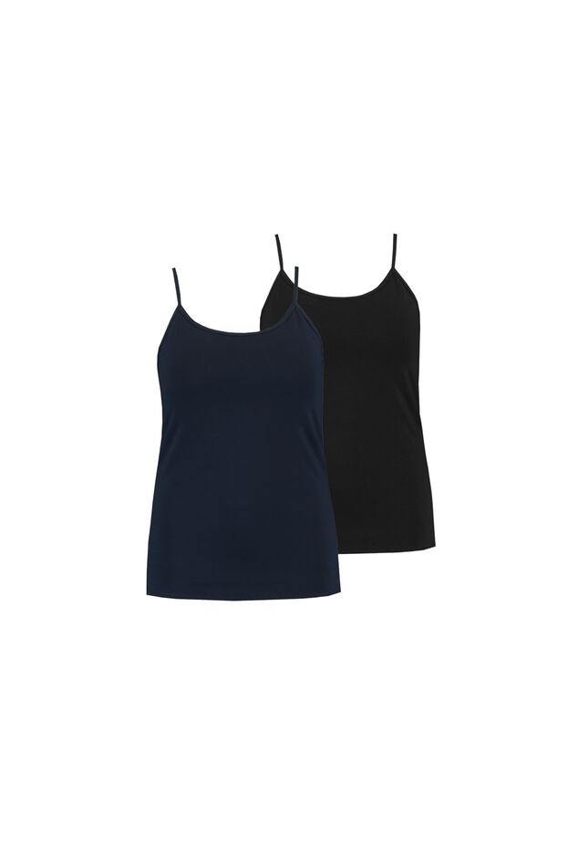 2 Débardeur en coton avec bretelles spaghetti image number 1