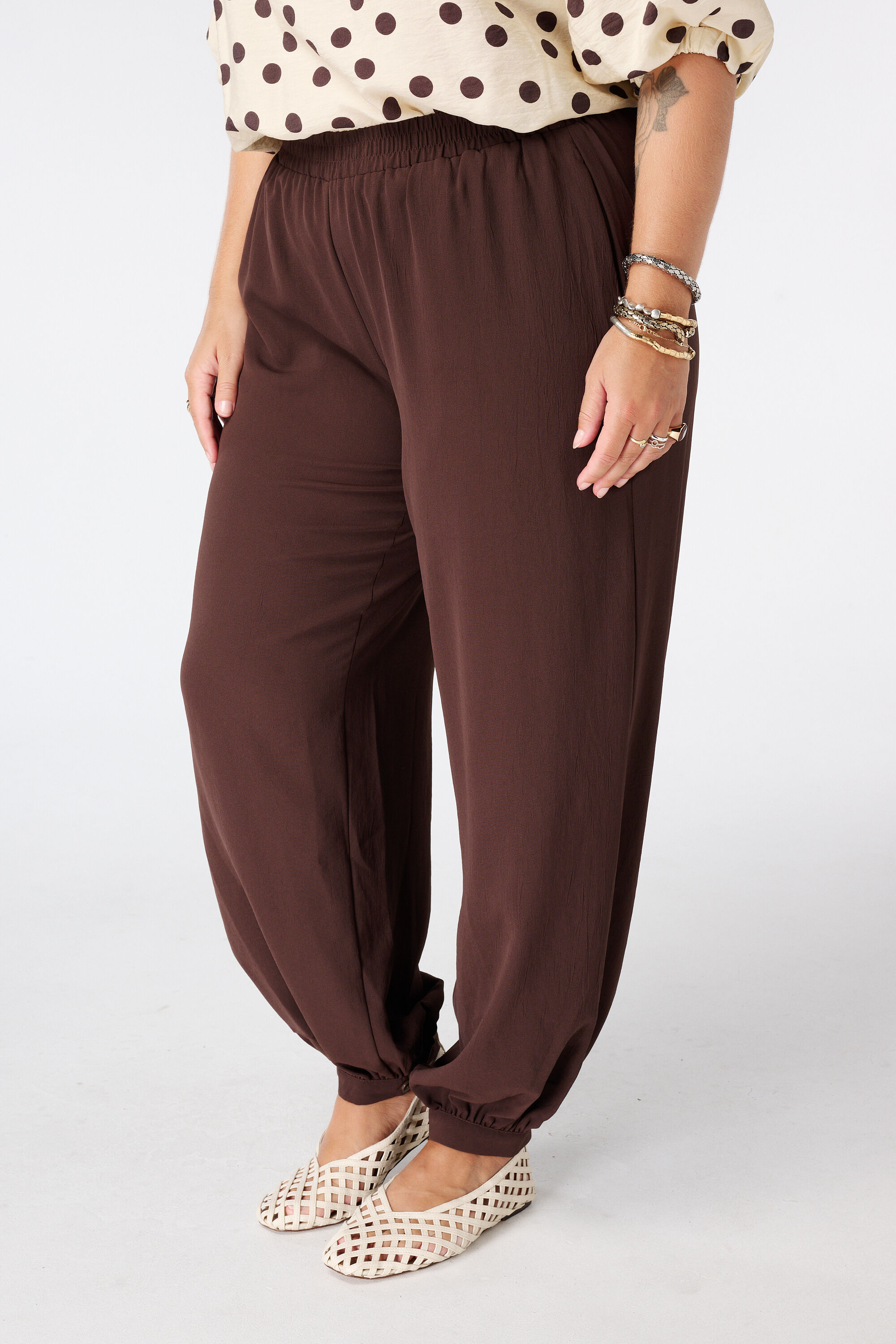 Pantalon ballon avec taille &eacute;lastique image number 5