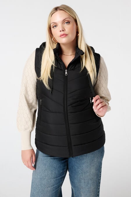 Gilet matelassé avec capuche Gilet matelassé avec capuche