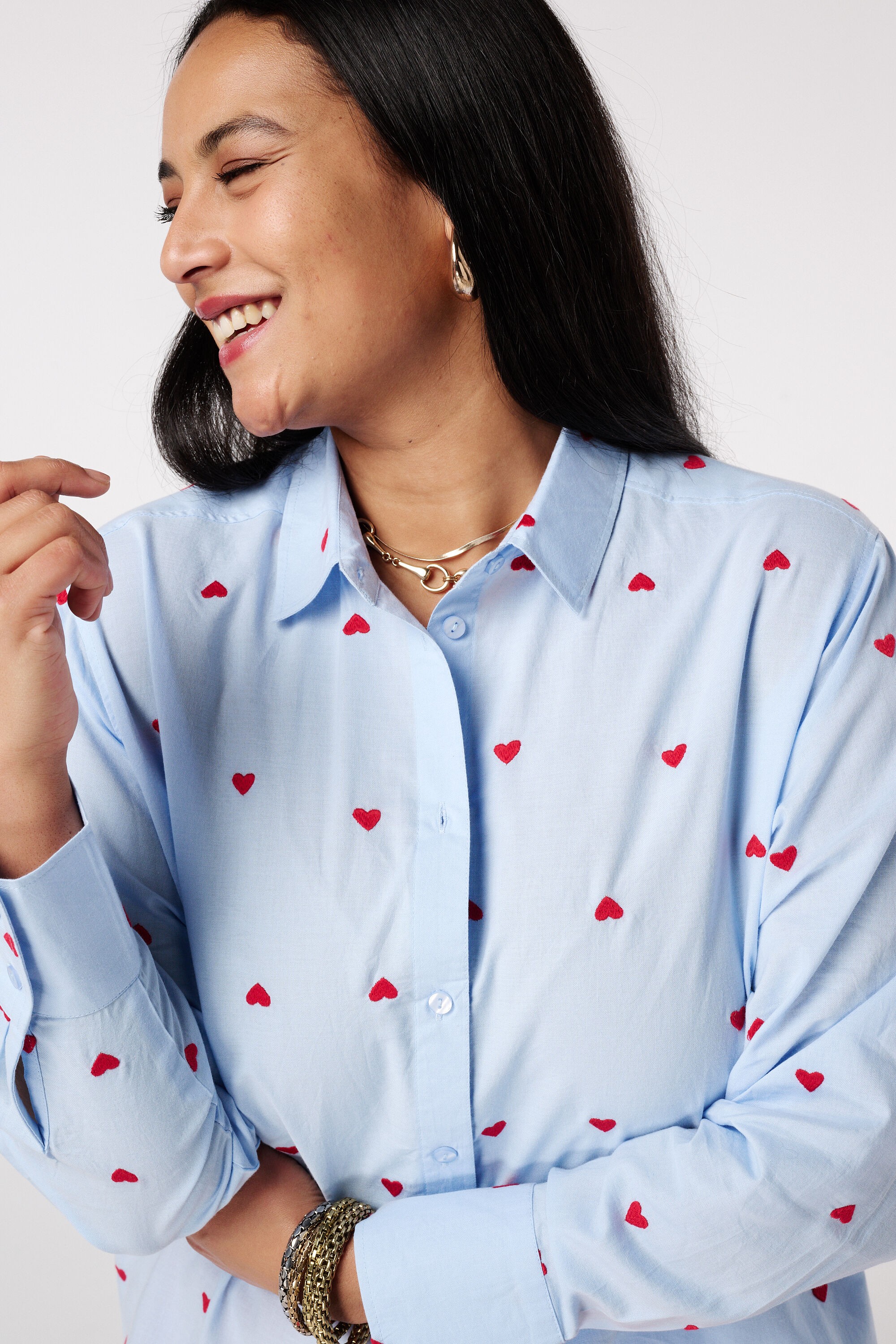 Blouse &agrave; motif c&oelig;ur image number 4