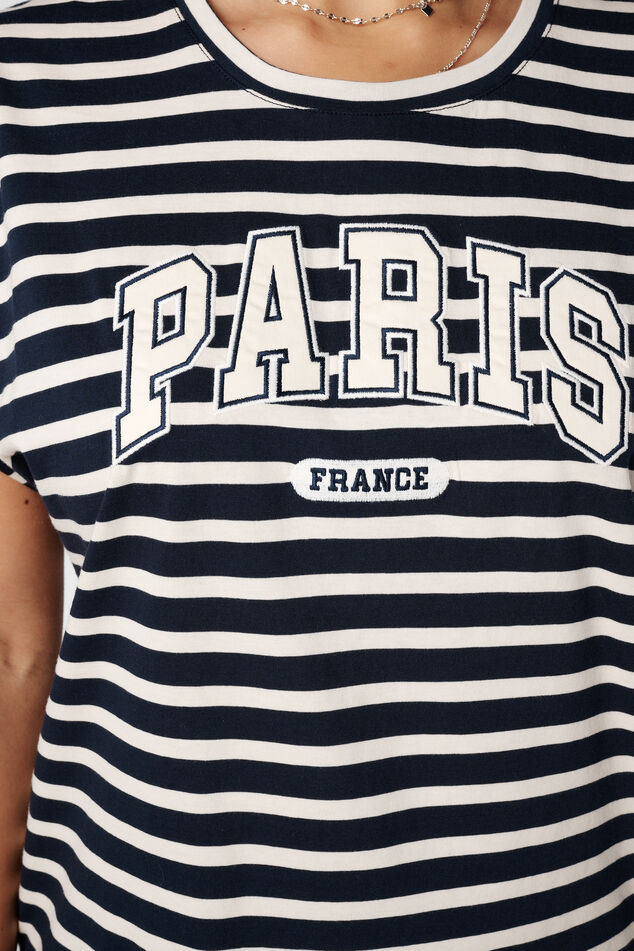 T-shirt rayé à imprimé image number 6