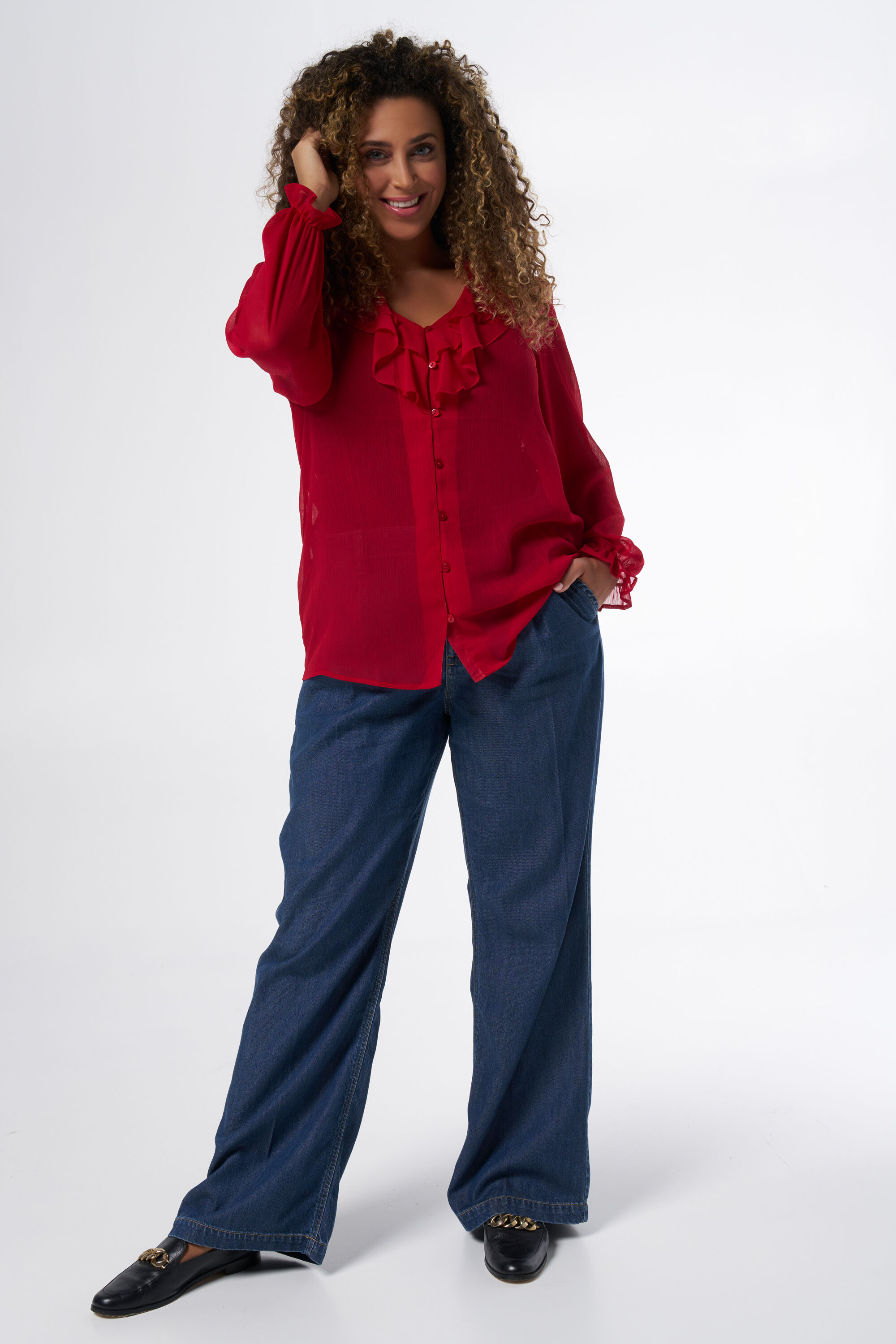 Chemisier &agrave; volants  image number 5