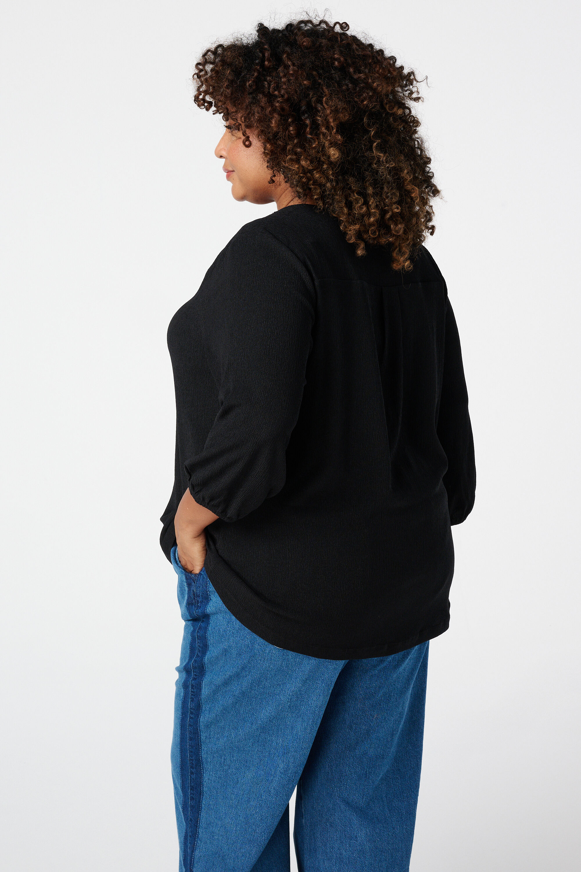 Haut avec manches bouffantes trois quarts image number 3