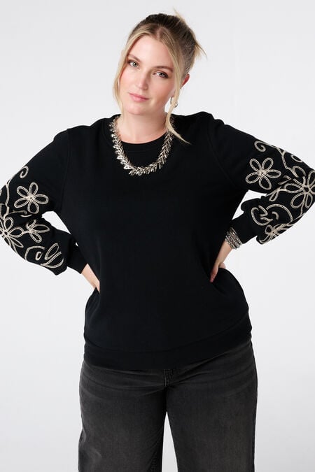 Pull avec détails brodés Pull avec détails brodés