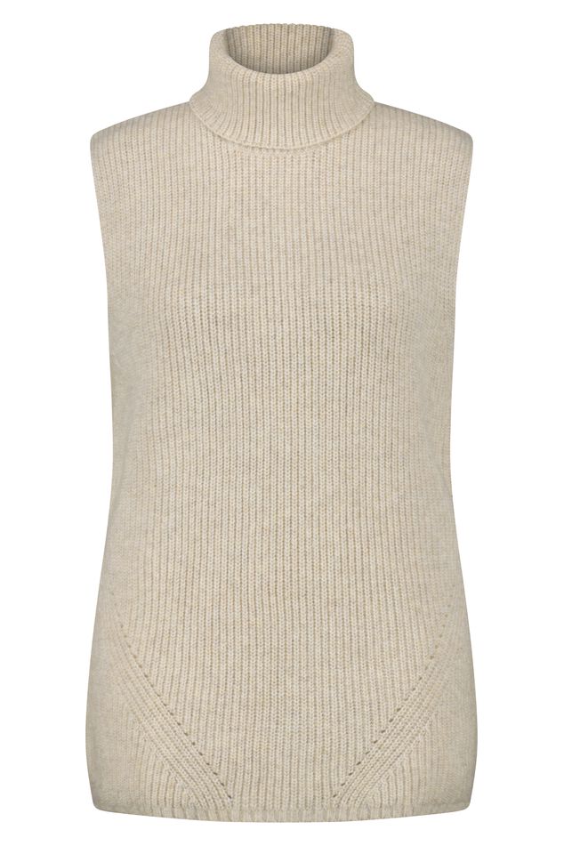 Spencer en maille avec col roulé image number 1