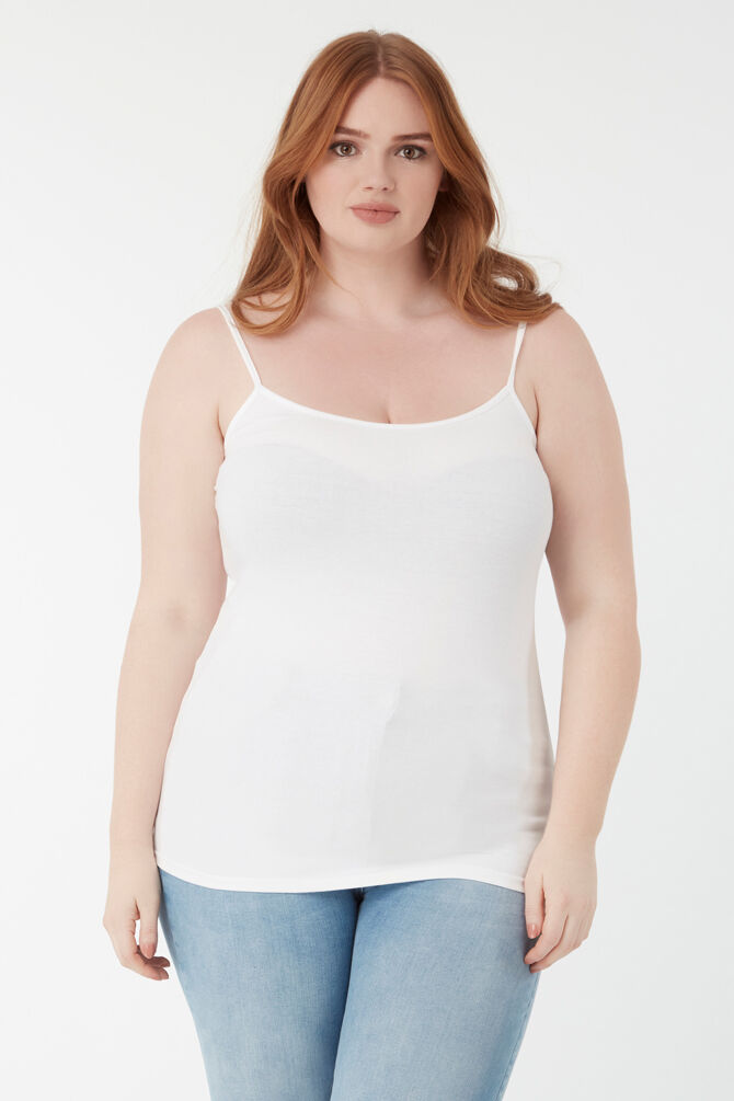 D&eacute;bardeur en coton avec bretelles spaghetti image number 5