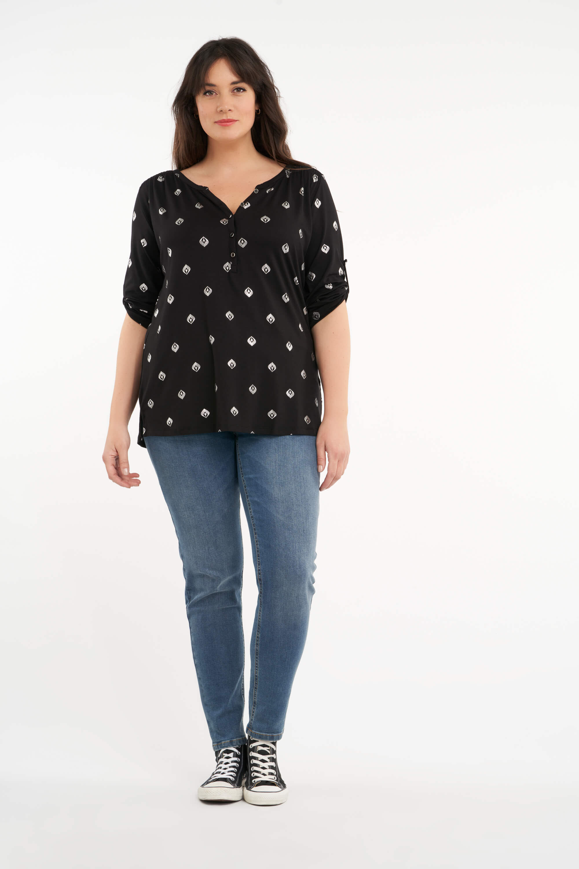 Haut &agrave; imprim&eacute; de feuilles  image number 5