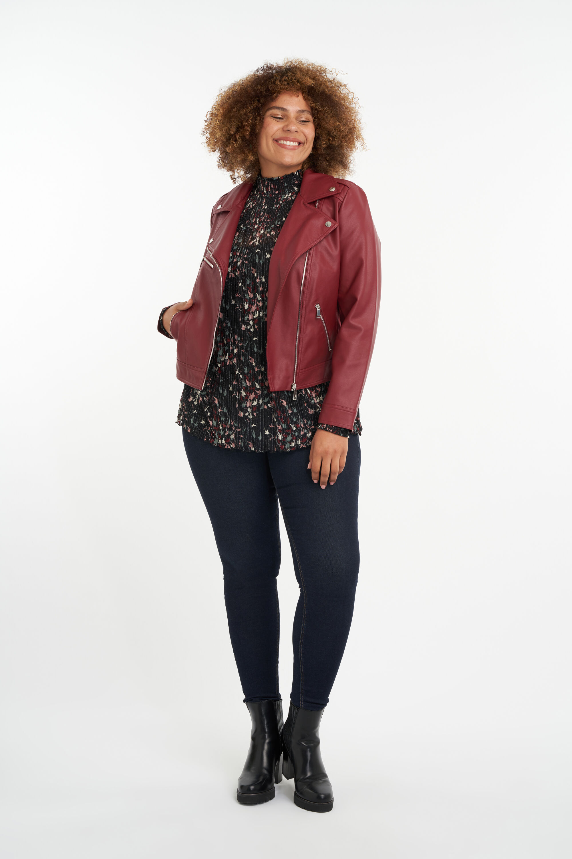 Veste style motard en similicuir image number 5