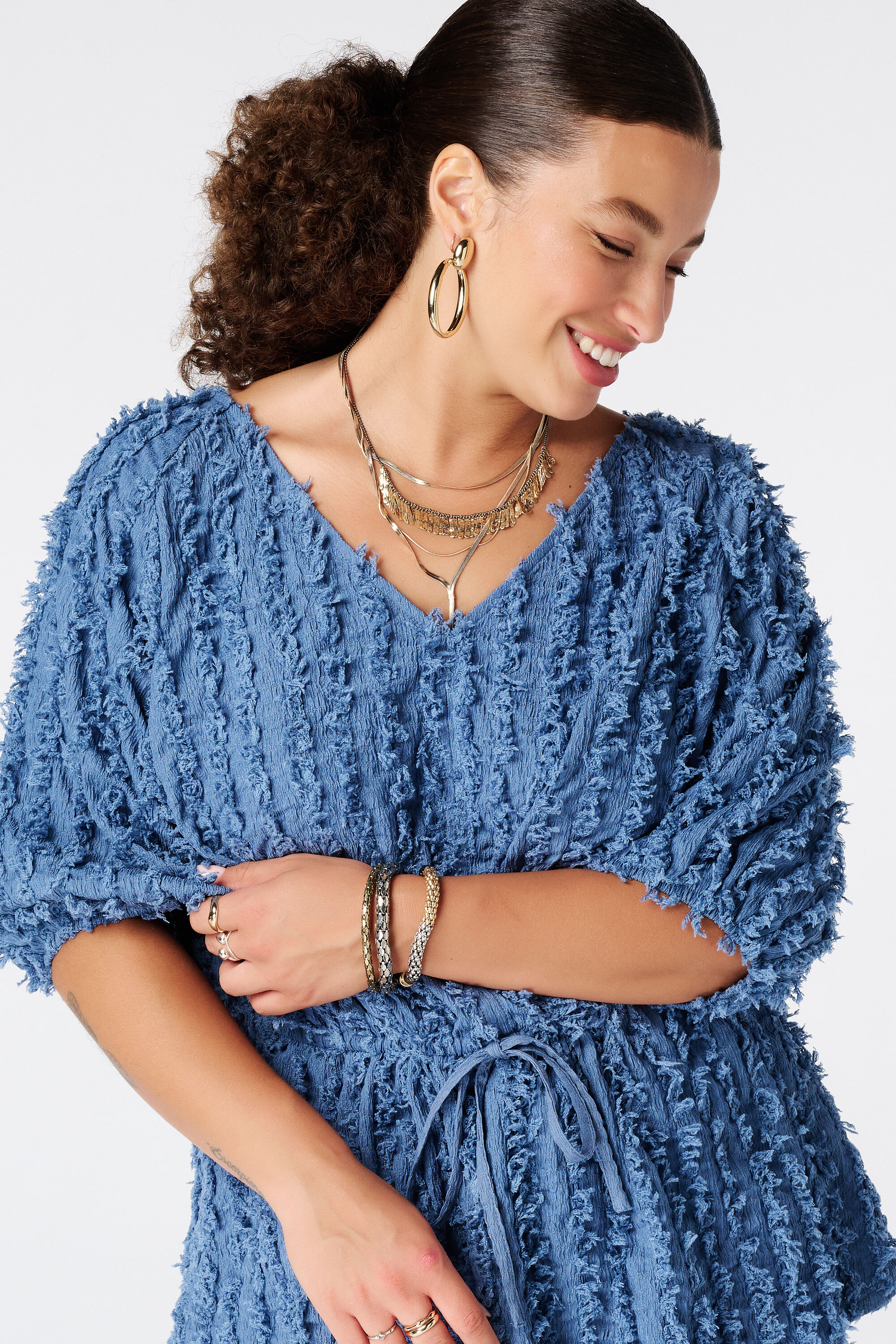Top duveteux avec cordon de serrage image number 4