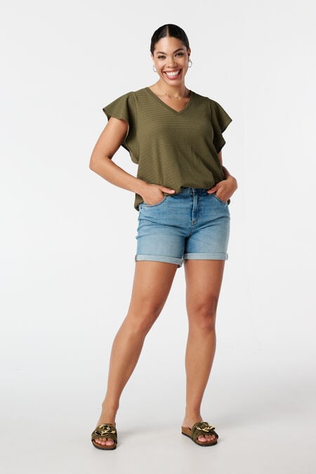Short en jean avec tissu extensible Short en jean avec tissu extensible