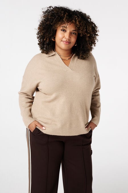 Pull polo en maille fine Pull polo en maille fine