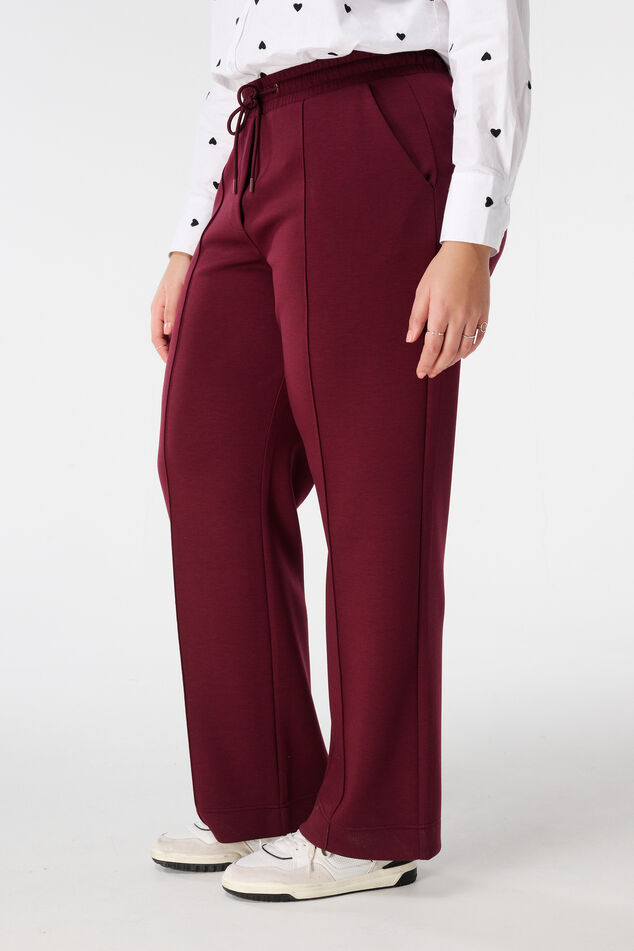 Pantalon avec taille élastique et couture décorative image number 5