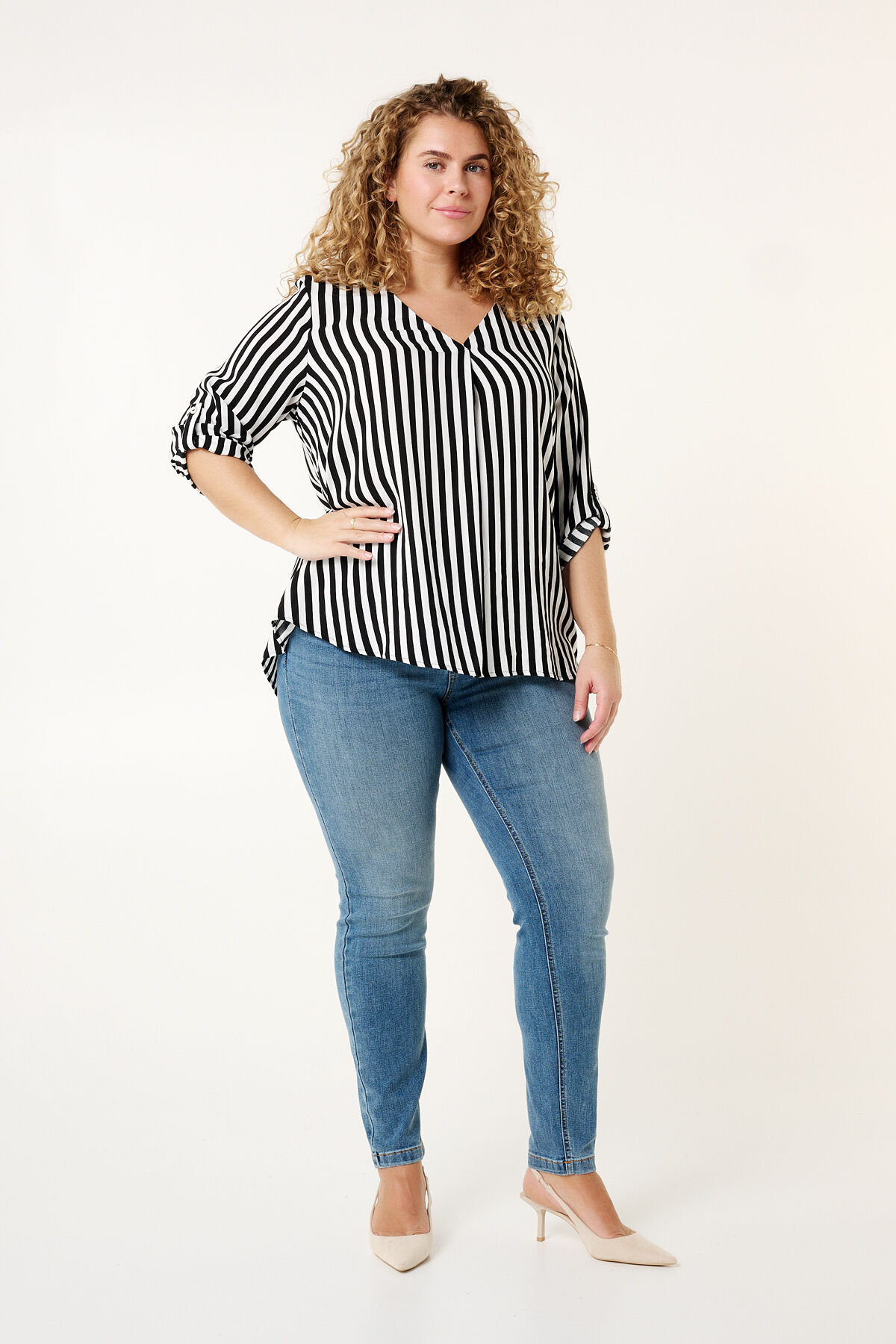 Chemisier &agrave; rayures image number 6