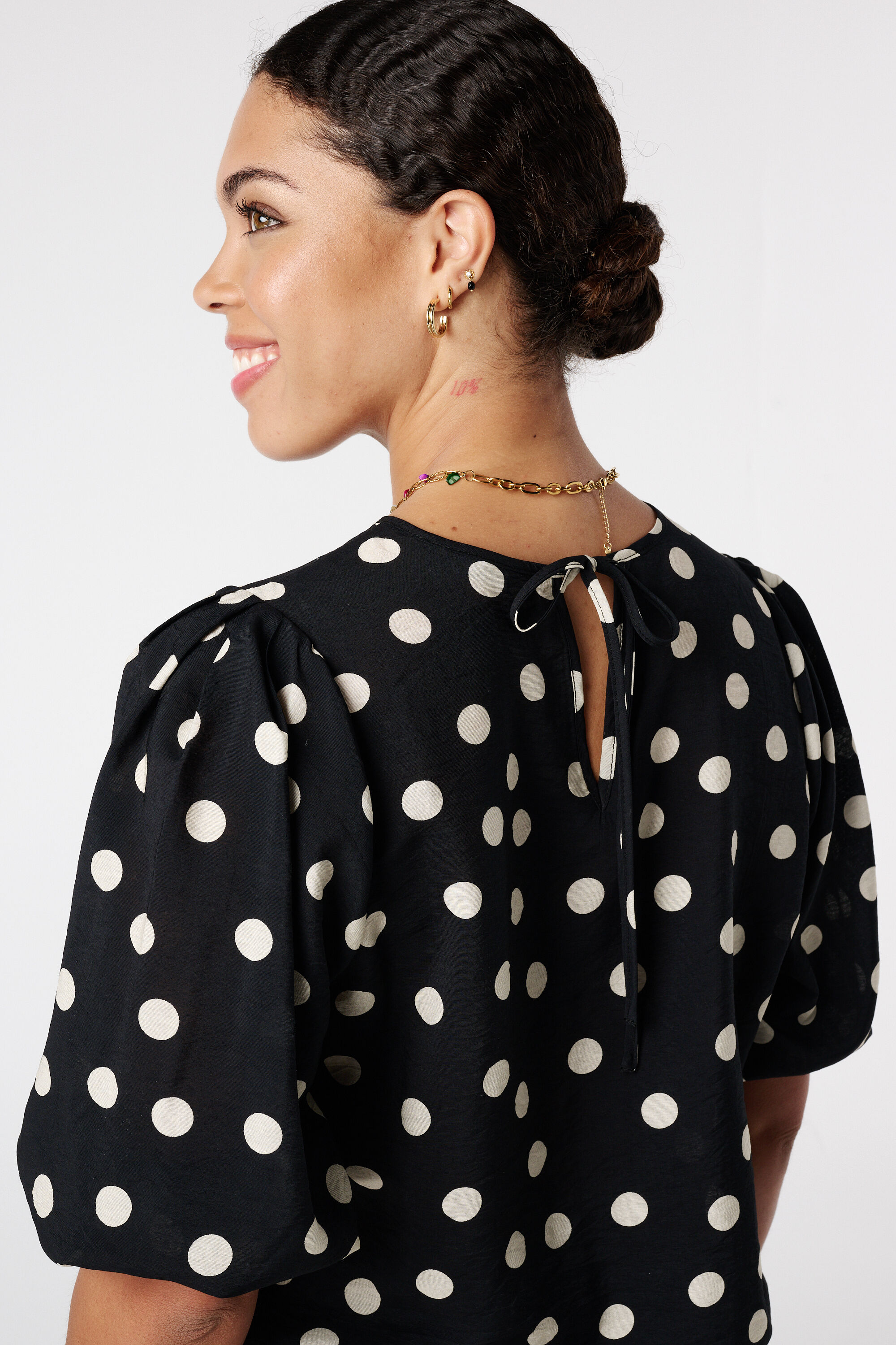 Chemisier &agrave; pois image number 4