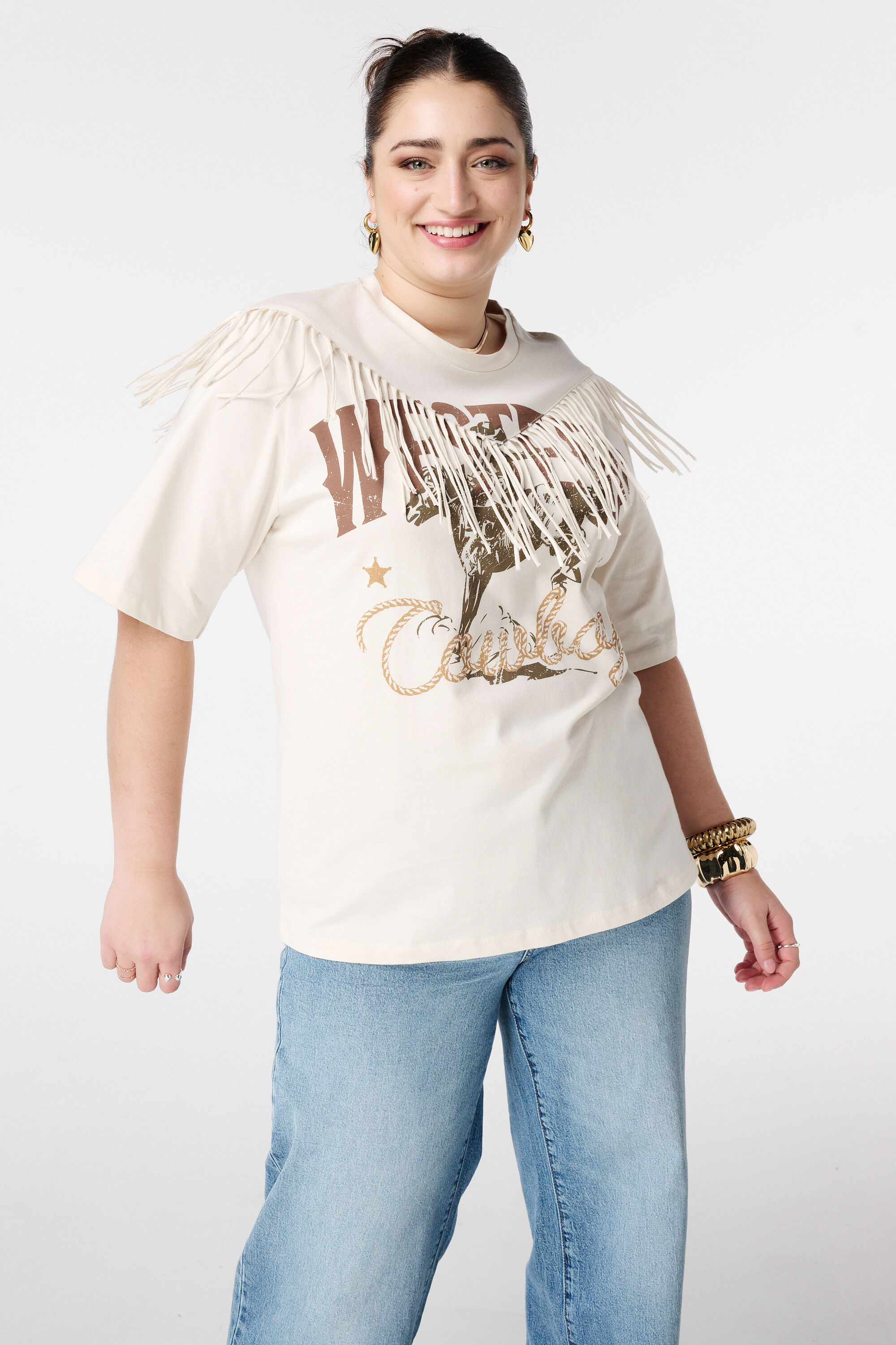 T-shirt western avec franges