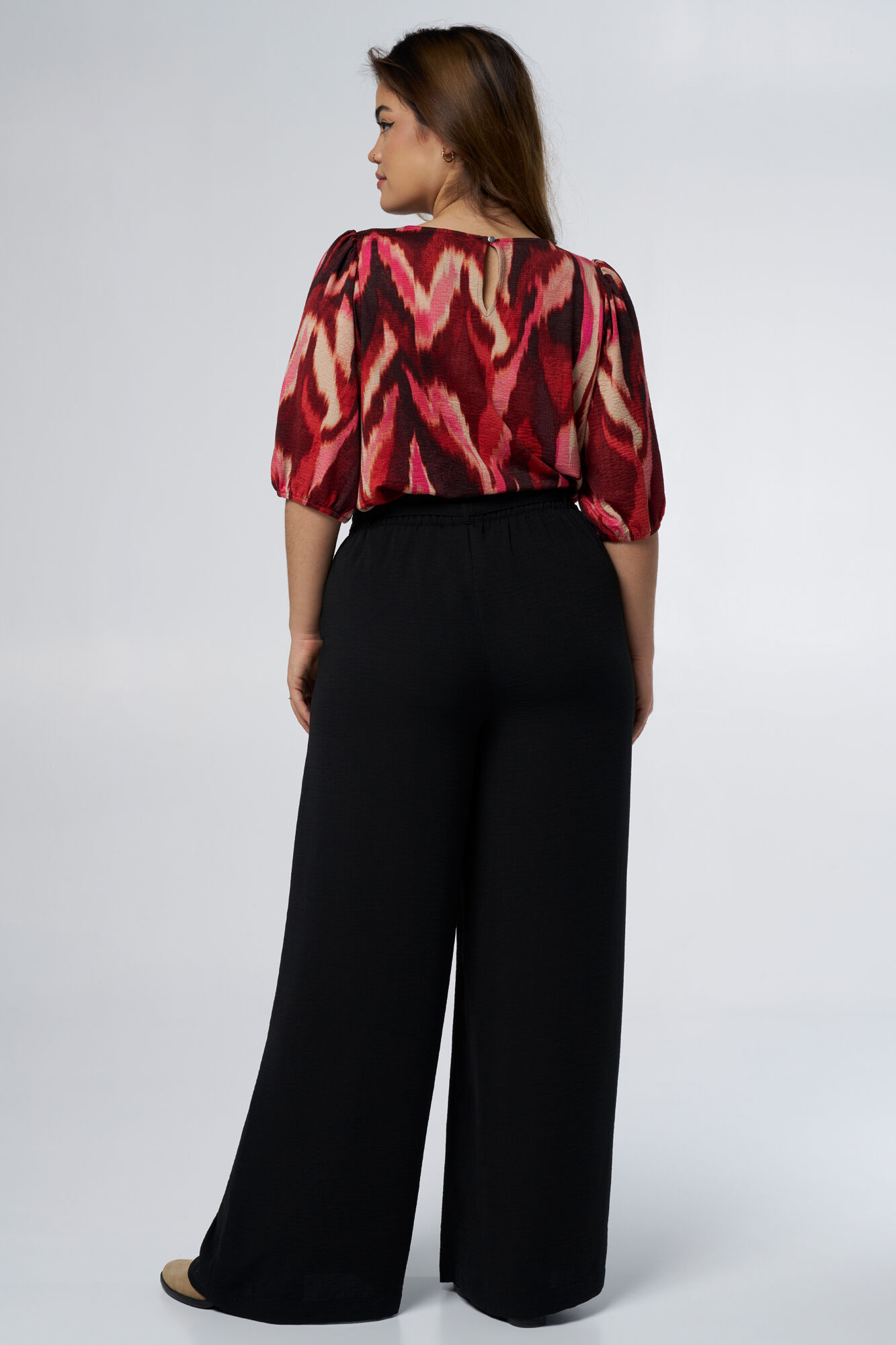 Pantalon large avec ceinture image number 3