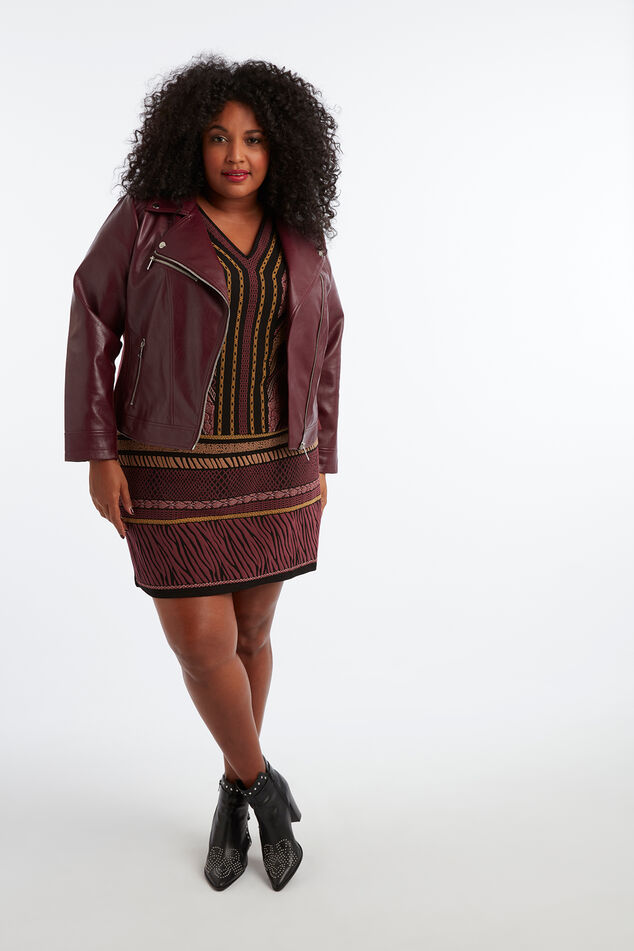 Veste style motard en similicuir image number 0