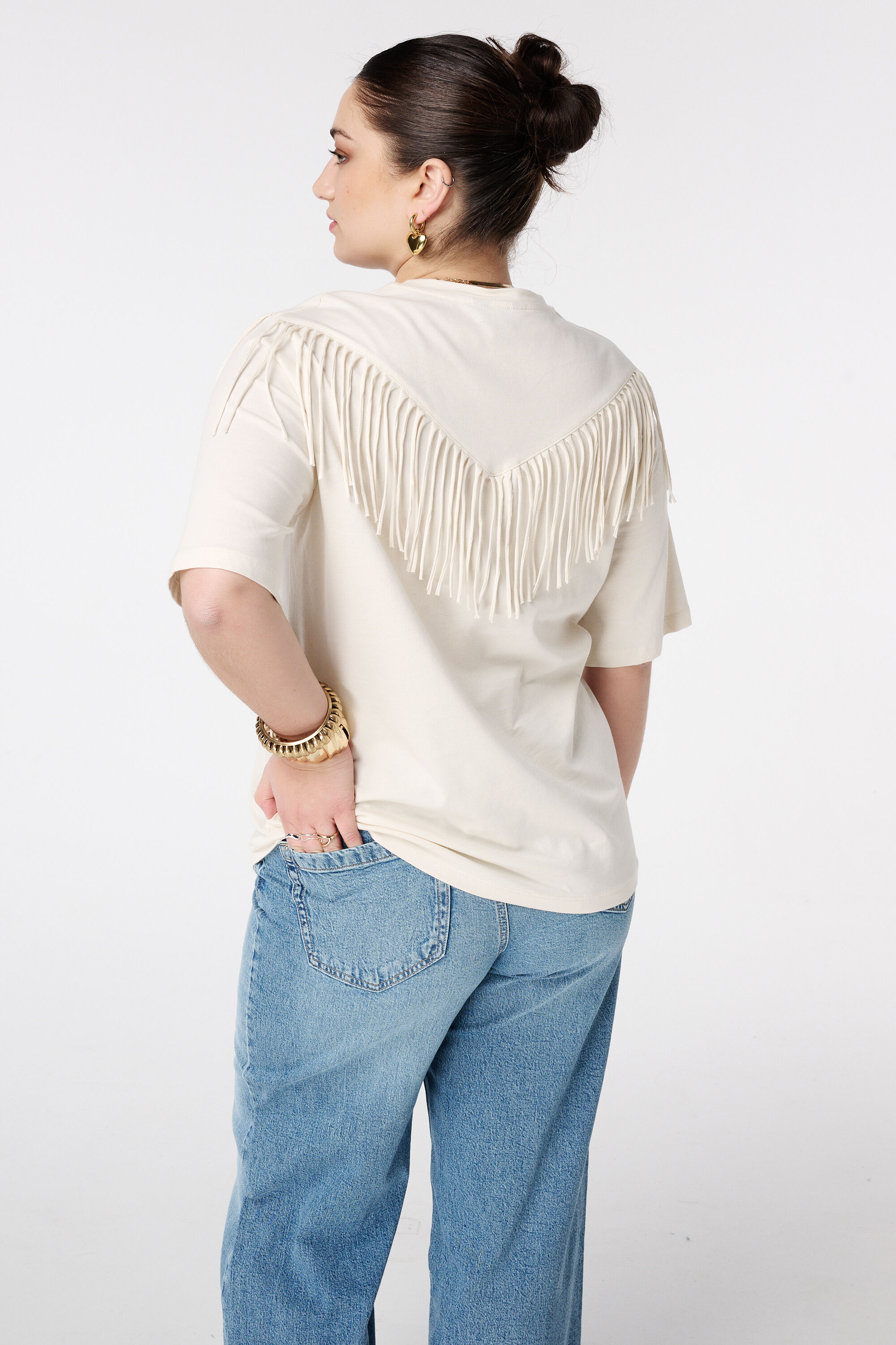 T-shirt western avec franges image number 3