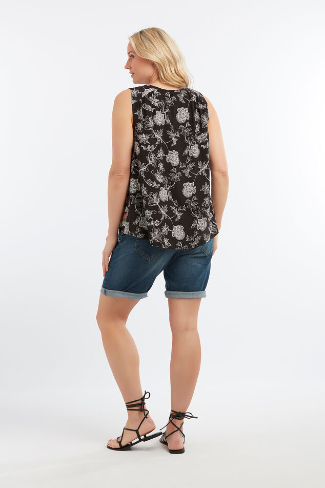 Chemisier sans manches avec imprimé cachemire image number 5