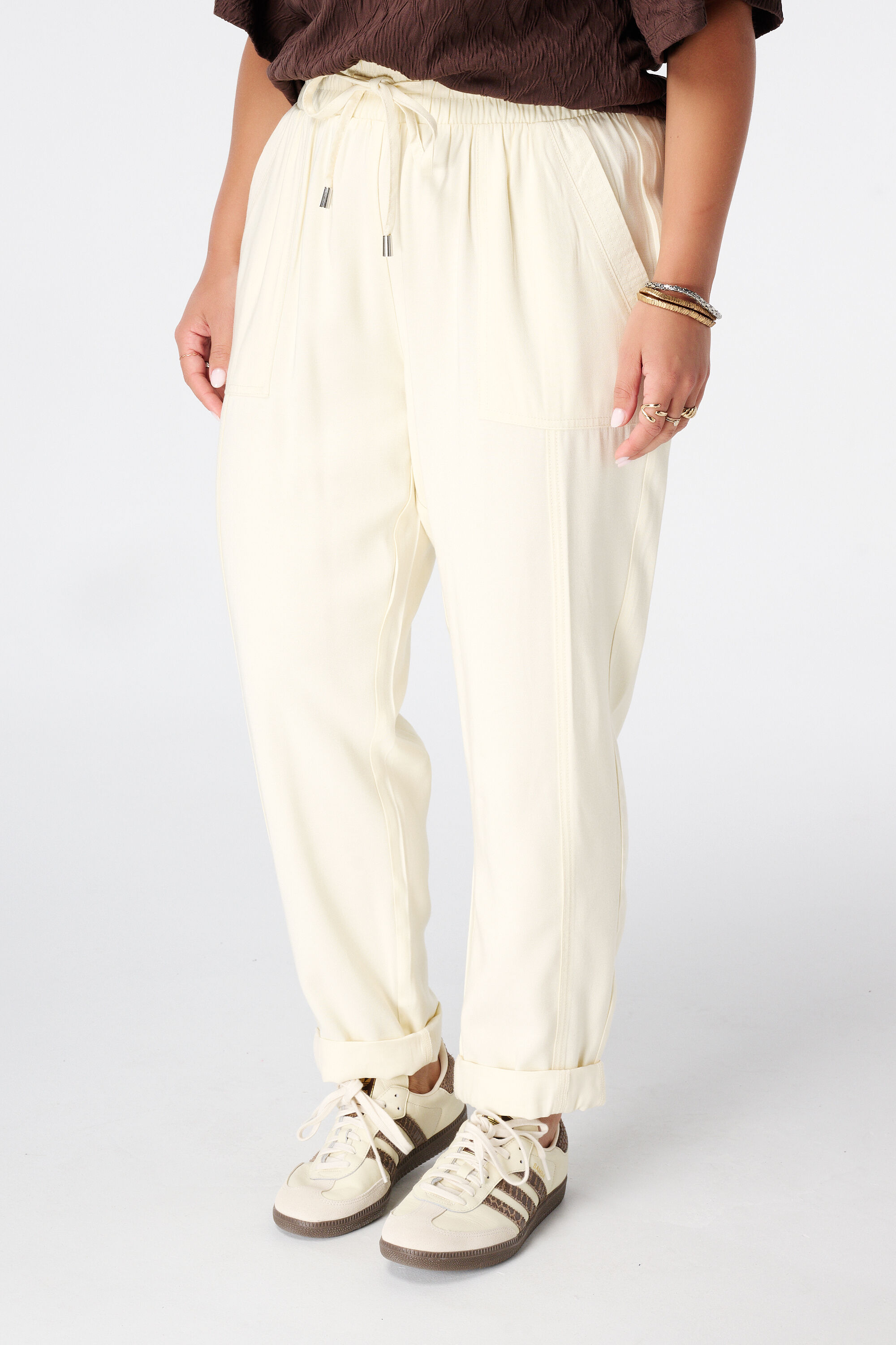 Pantalon &agrave; taille &eacute;lastique image number 5