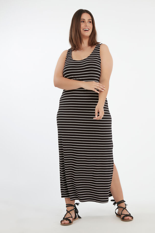 Robe maxi avec fente image number 5