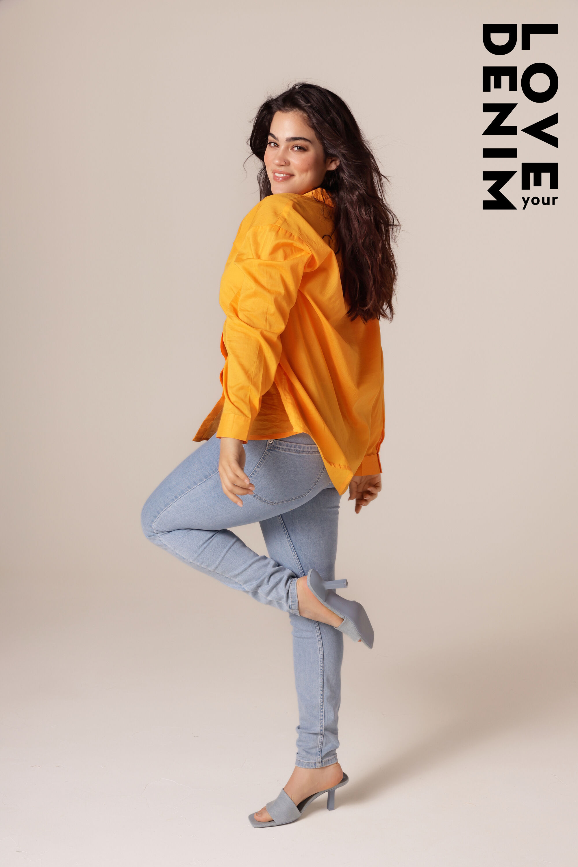 Femmes Jean moulant taille haute CHERRY Gris fonce MS Mode
