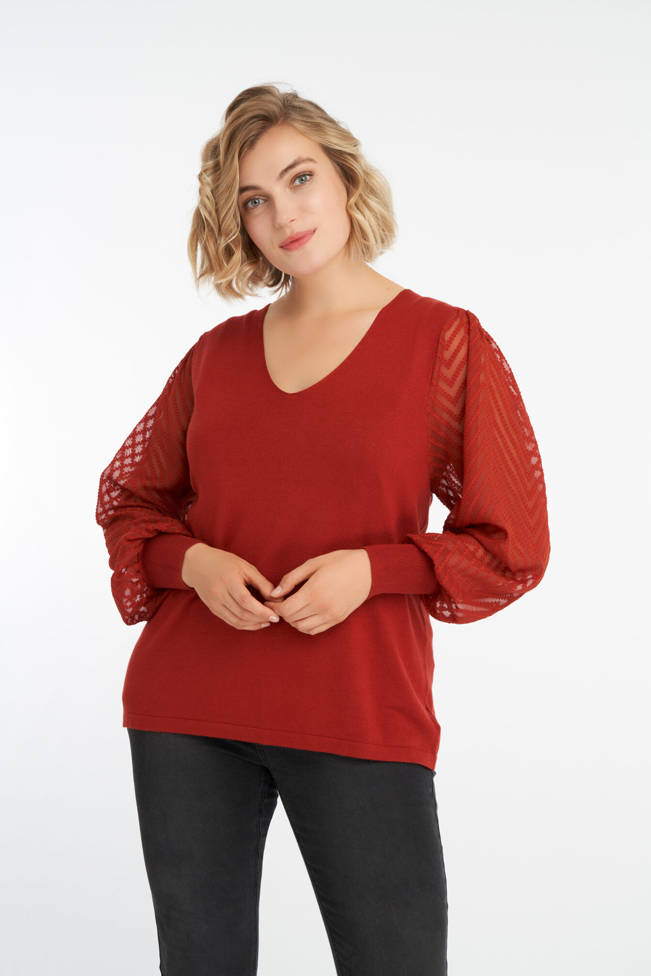 Sweater &agrave; manches bouffantes  image number 0