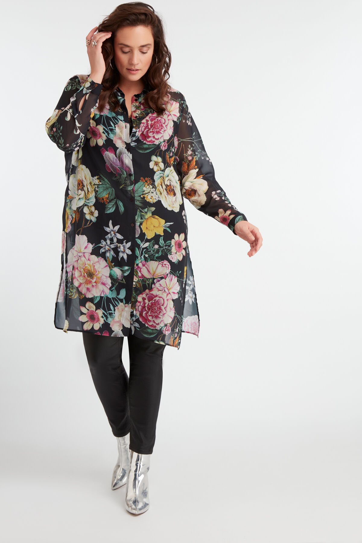 Chemisier transparent imprim&eacute; image number 3