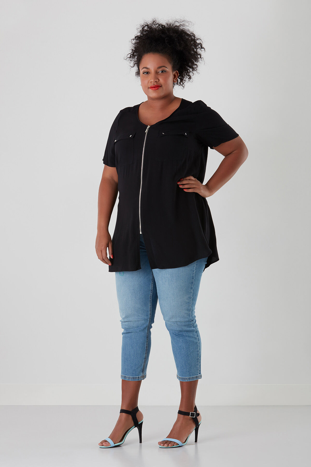 Blouse longue unie image number 0