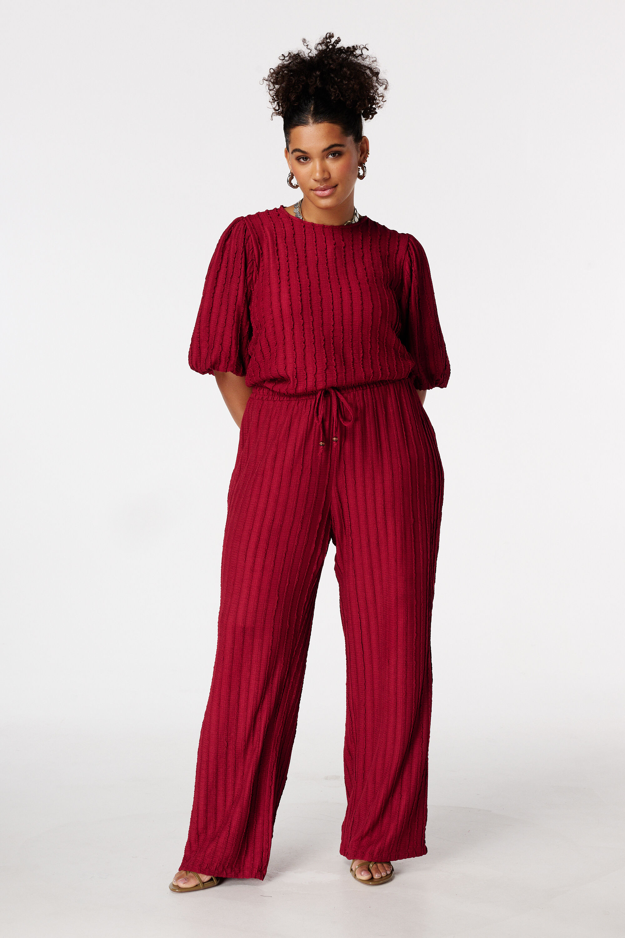 Pantalon avec taille &eacute;lastique image number 0