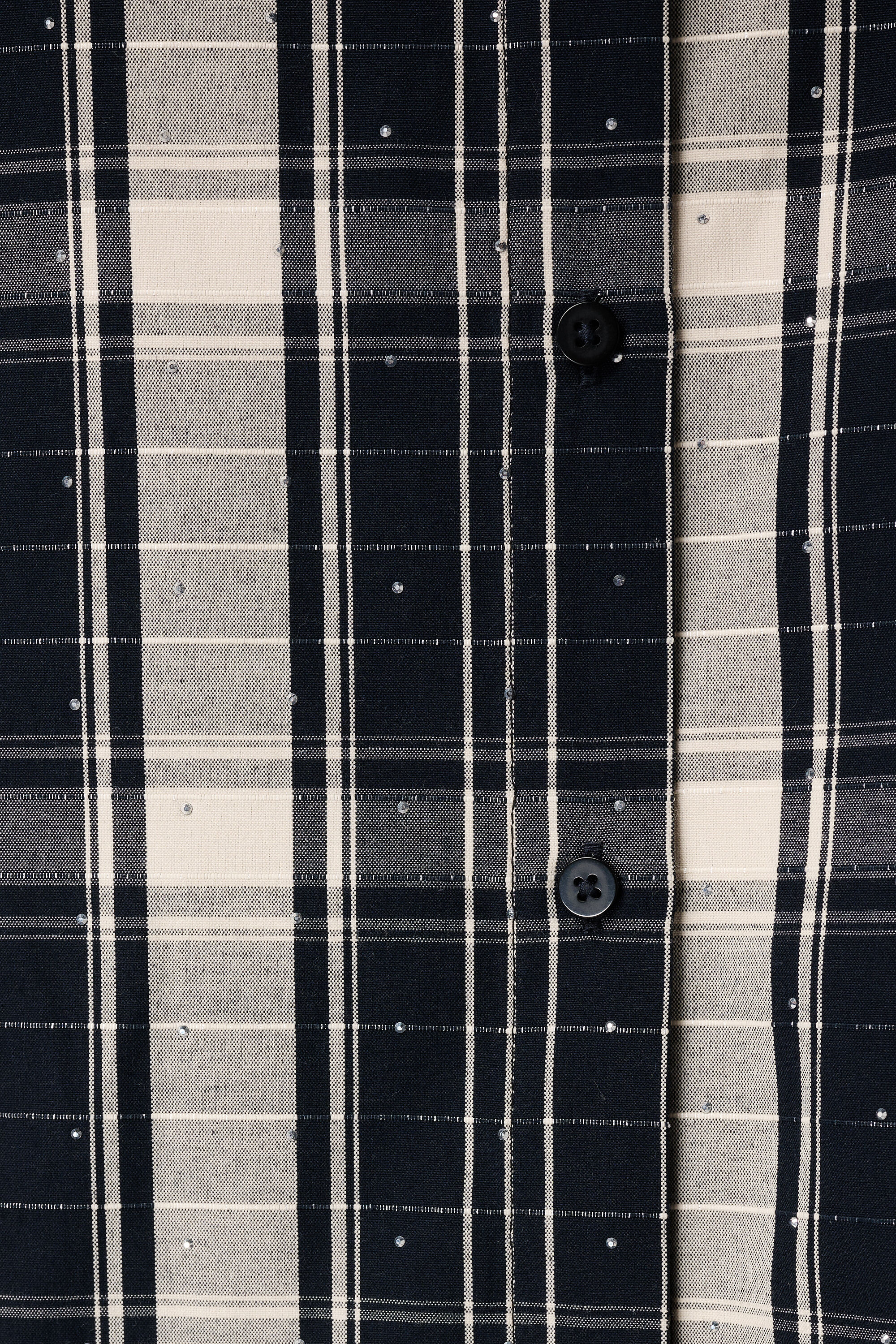 Blouse &agrave; carreaux avec strass image number 6