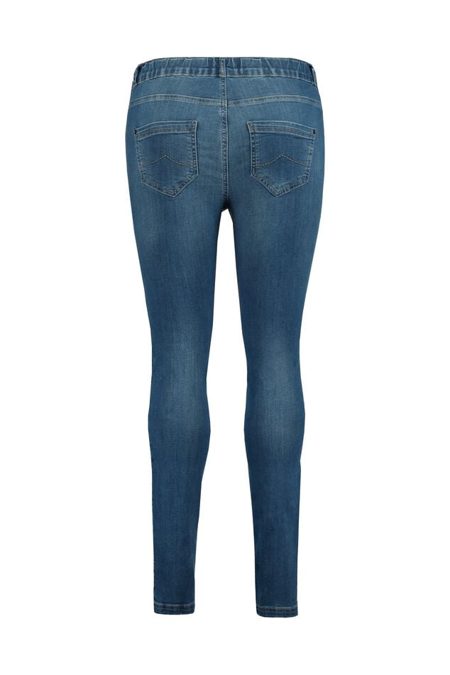 Tregging en denim coupe slim POPPY image number 2