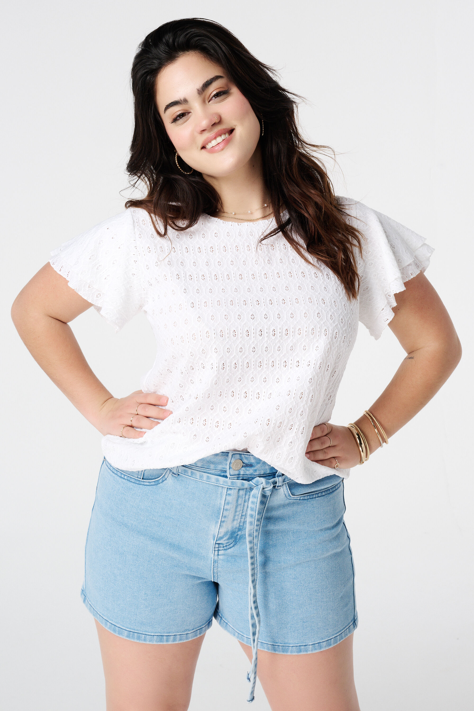 Haut avec motif ajour&eacute; image number 4