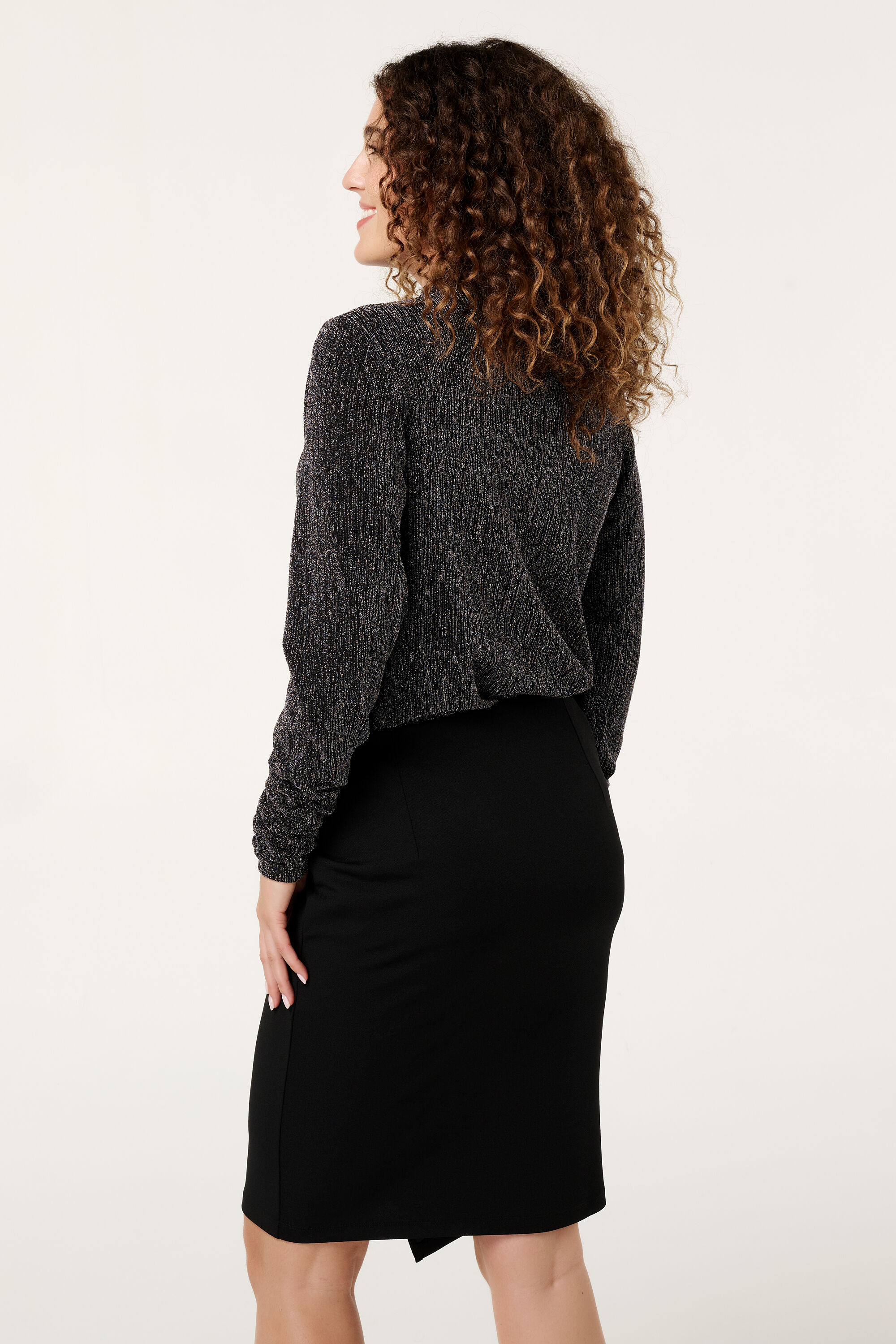 Jupe crayon extensible image number 3