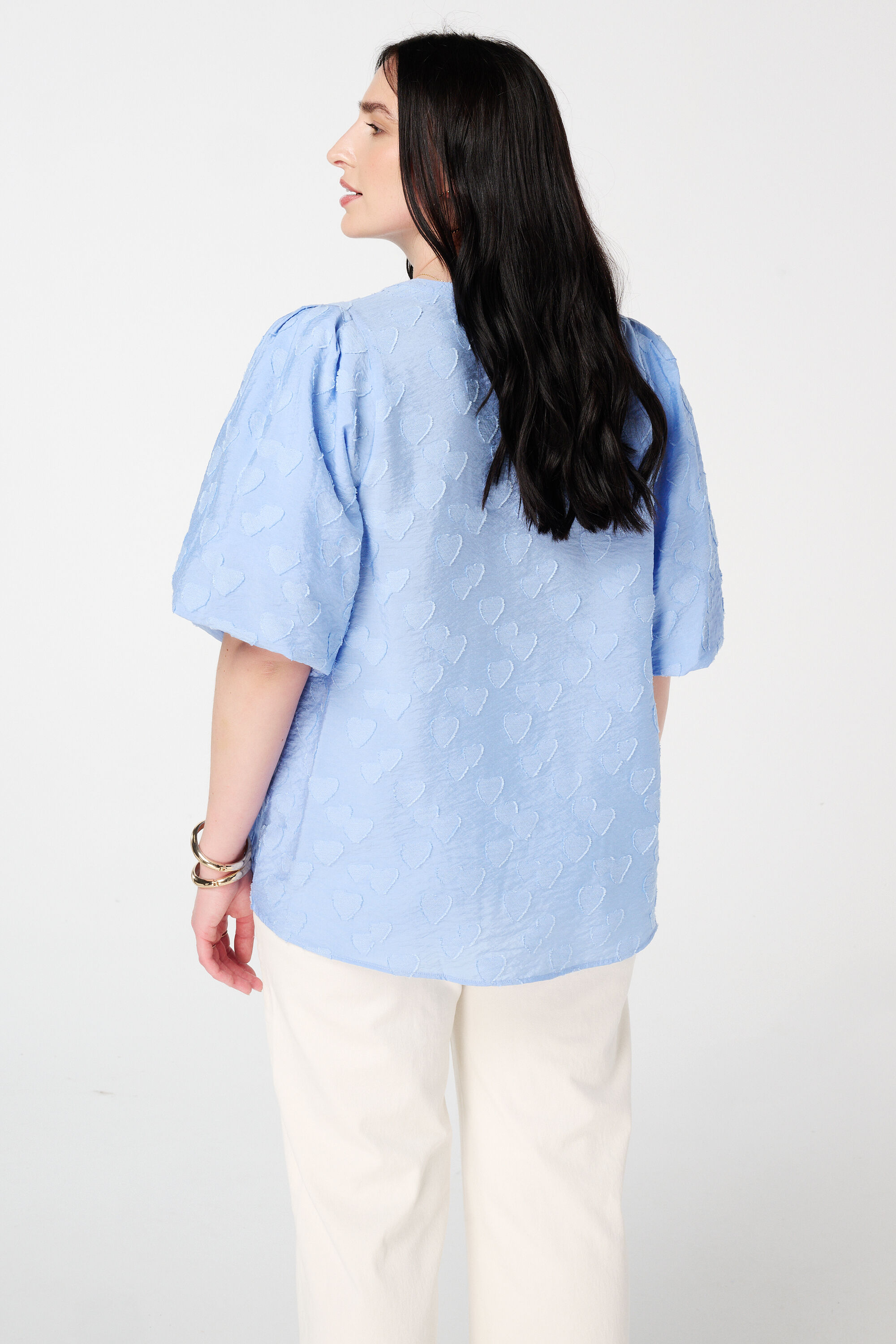  Chemisier avec imprim&eacute; c&oelig;ur  image number 3