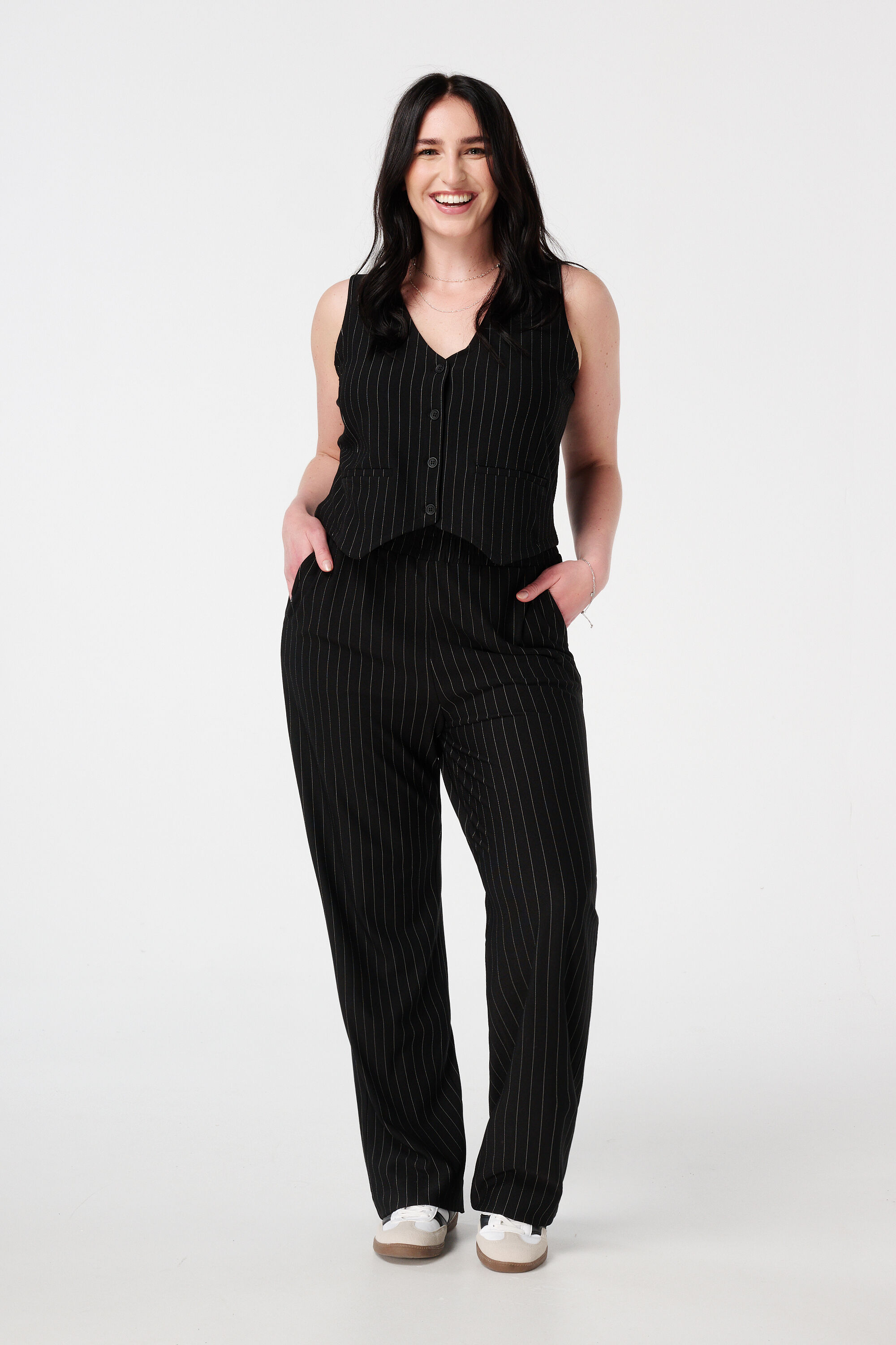 Cardigan &agrave; rayures et fermeture &agrave; boutons image number 5