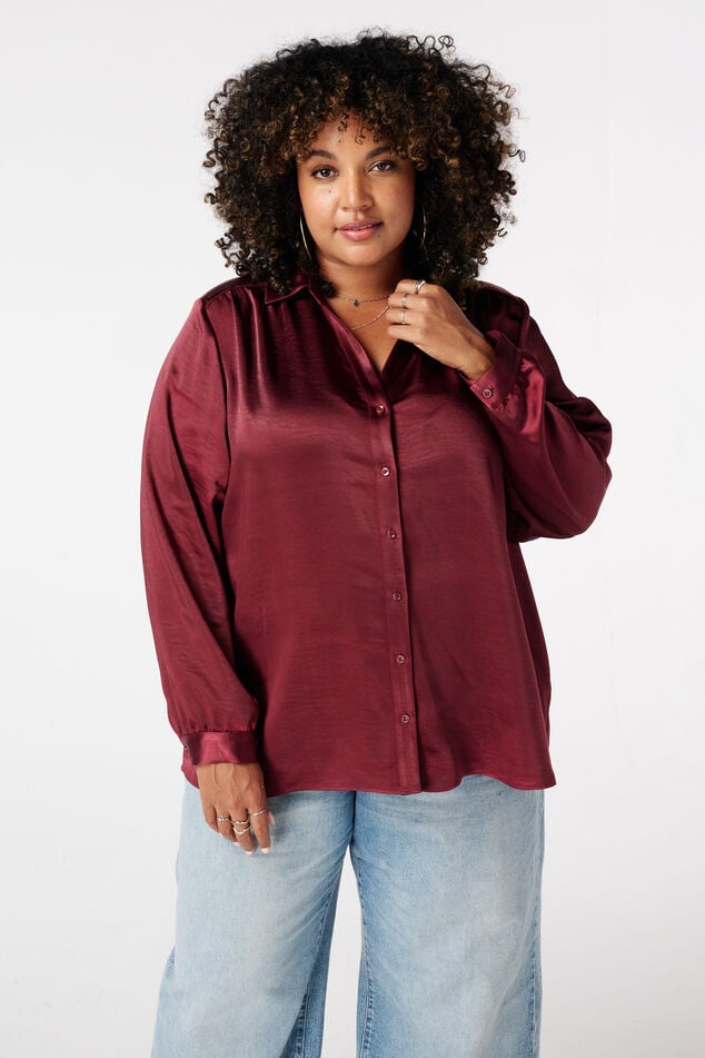 Blouse aspect satiné image number 0