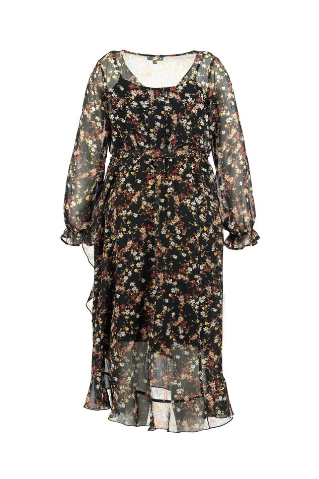 Robe cache-cœur à imprimé floral image number 2