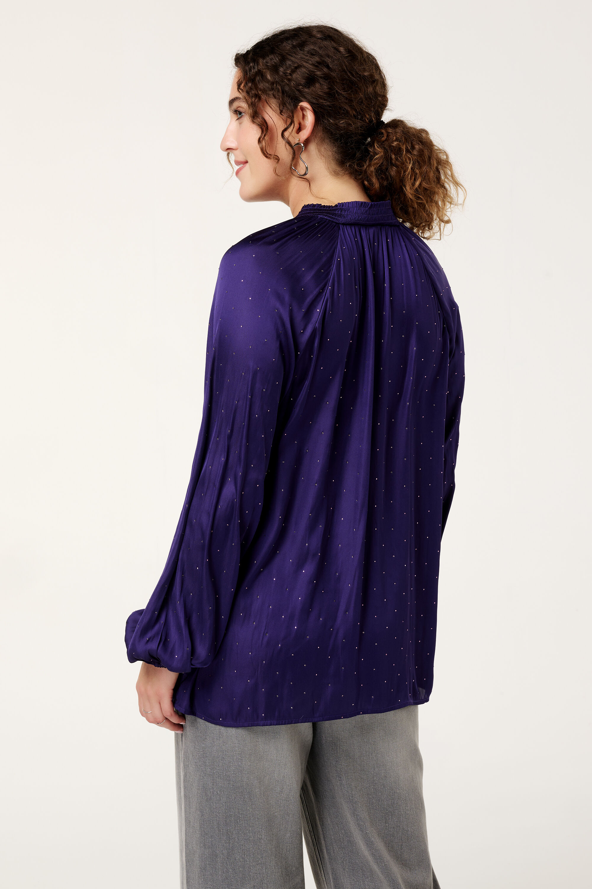 Chemisier avec diamants fantaisie  image number 3