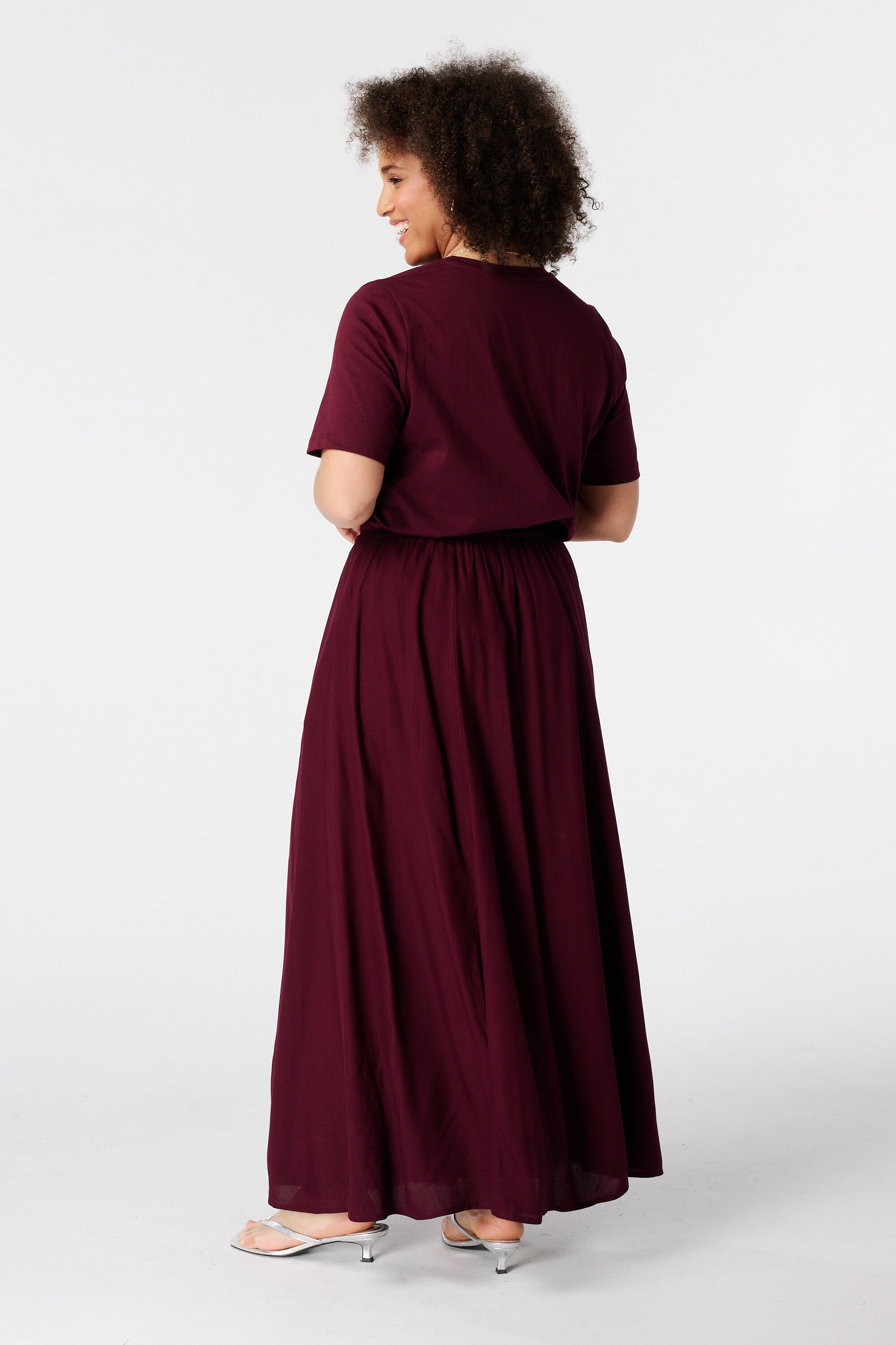 Jupe maxi avec taille &eacute;lastique image number 3