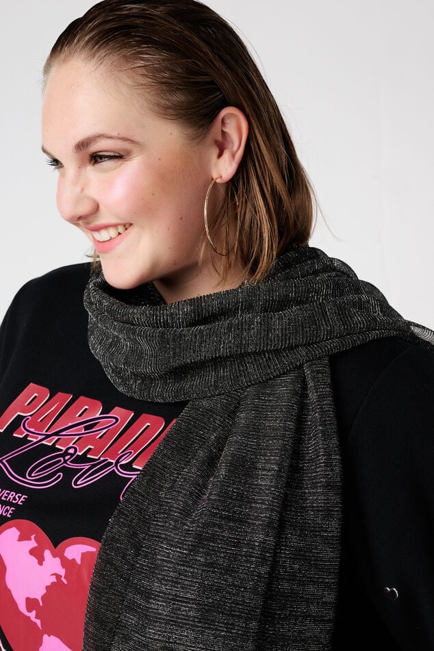 Écharpe plissée avec lurex image number 2