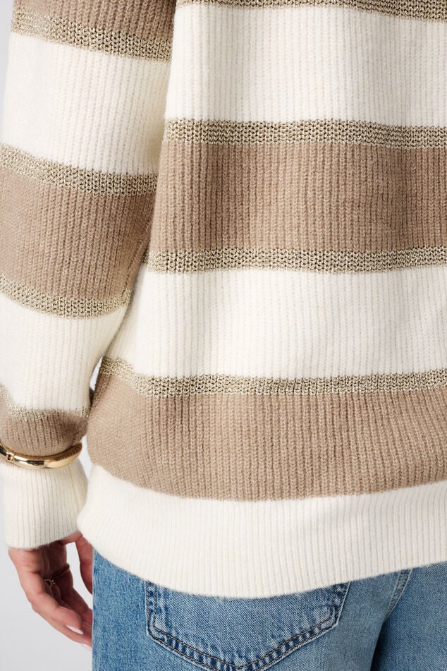 Pull rayé avec lurex image number 6