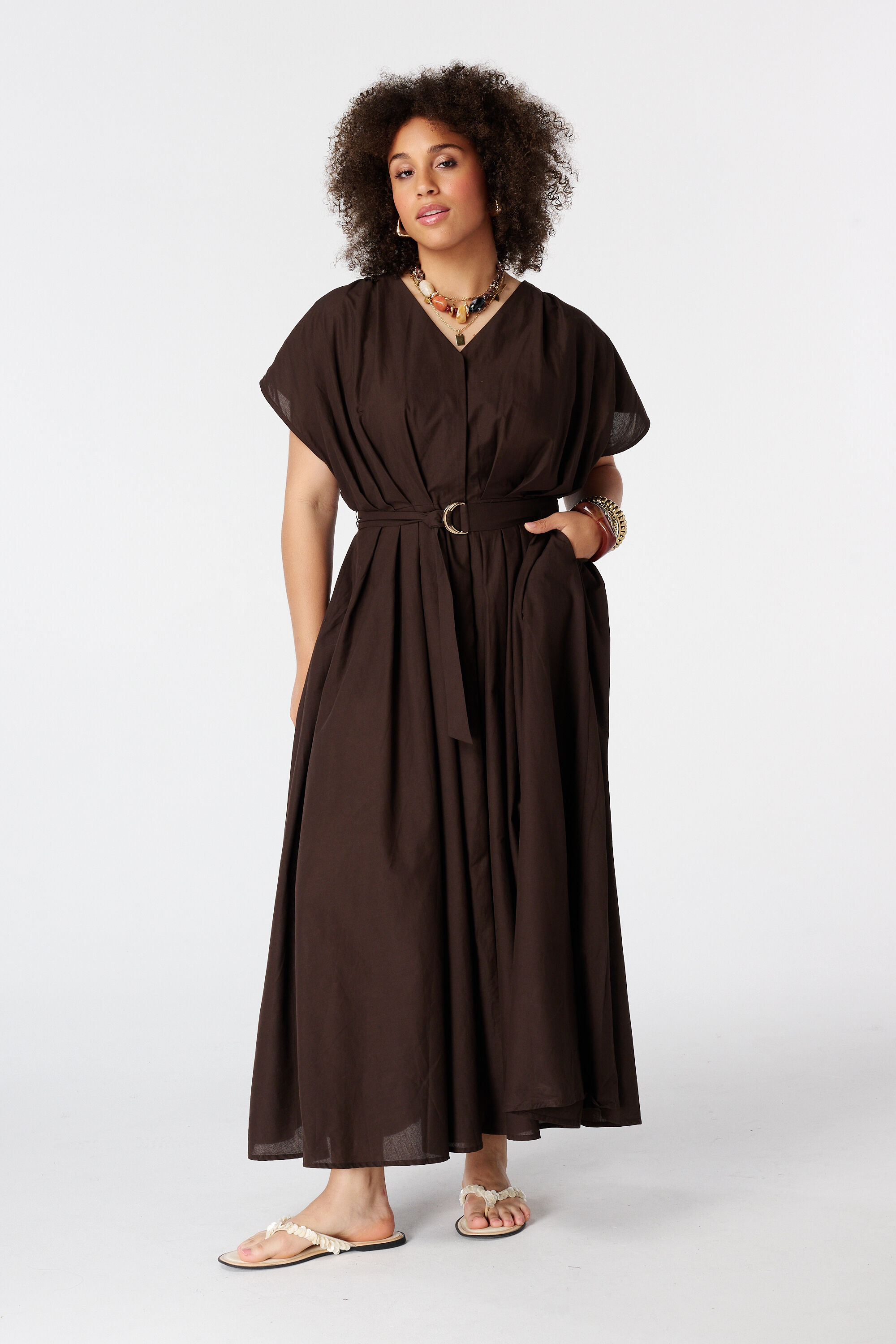 Robe maxi avec ceinture