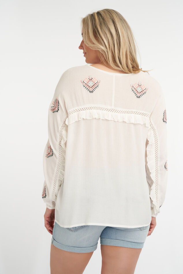 Chemisier avec broderie  image number 3