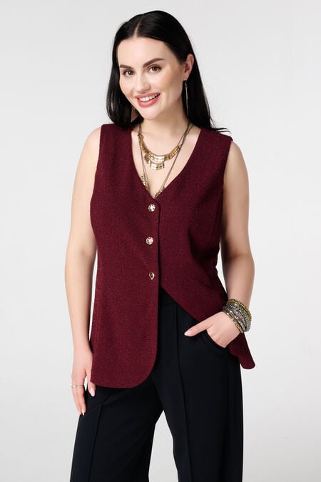 Gilet avec boutons et lurex Gilet avec boutons et lurex